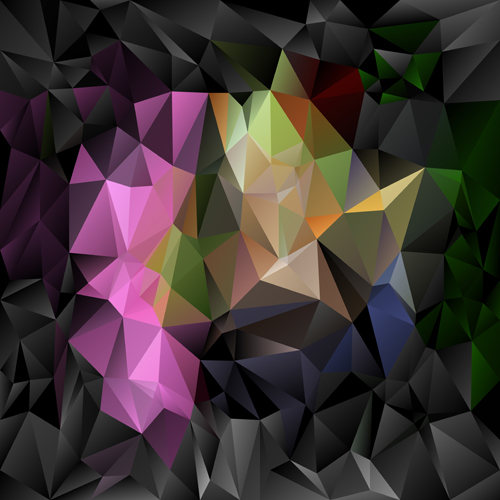 3D polygonal background art vector 01 polygonal background   