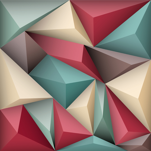3D polygonal background art vector 07 polygonal background   