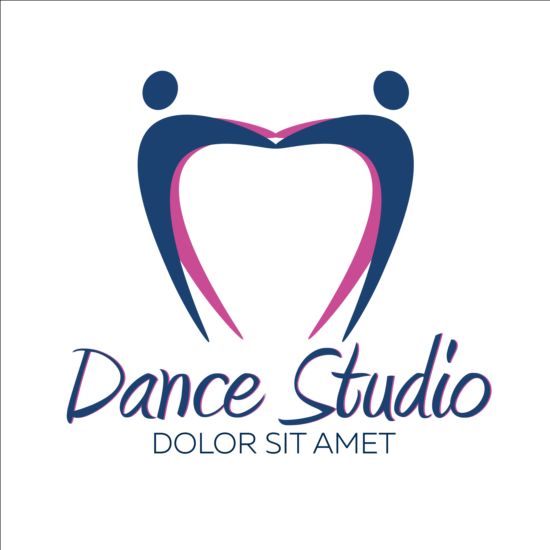 Set of dance studio logos design vector 11 studio logos dance   