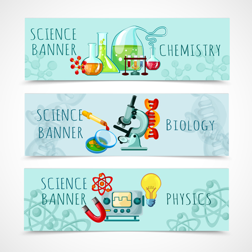 Hand drawn science banner vector science hand drawn banner   