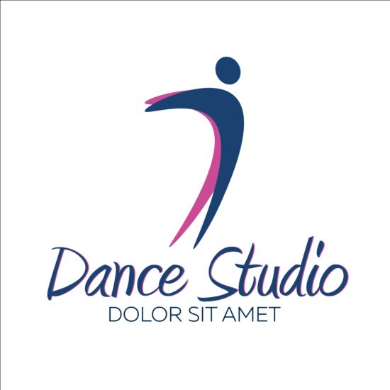 Set of dance studio logos design vector 10 studio logos dance   