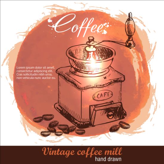 Vintage coffee poster heand drawn vector 04 vintage poster heand drawn coffee   