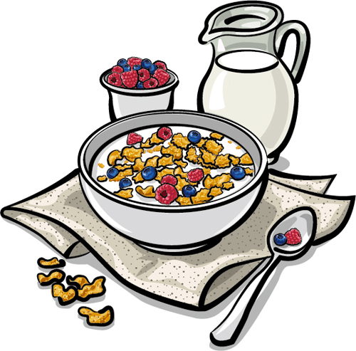 Cereal breakfast vector material cereal breakfast   