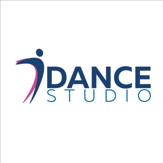 Set of dance studio logos design vector 09 studio logos dance   
