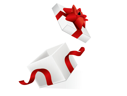 White gift box with red bow vector white gift box gift box bow   
