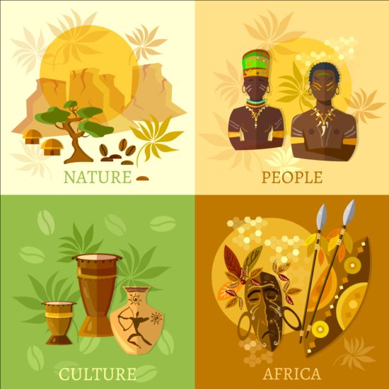 Africa styles culture vector background 06 styles culture background Africa   