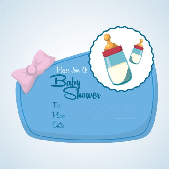 Baby shower simple cards vector set 10 simple shower cards baby   