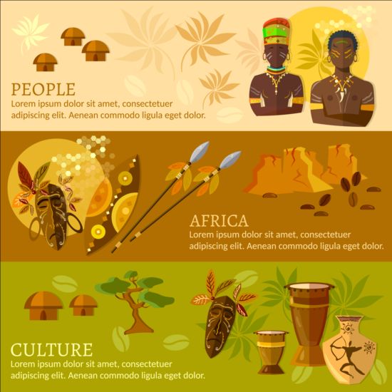 Africa styles culture vector background 05 styles culture background Africa   