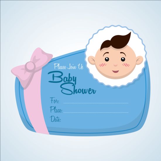 Baby shower simple cards vector set 08 simple shower cards baby   