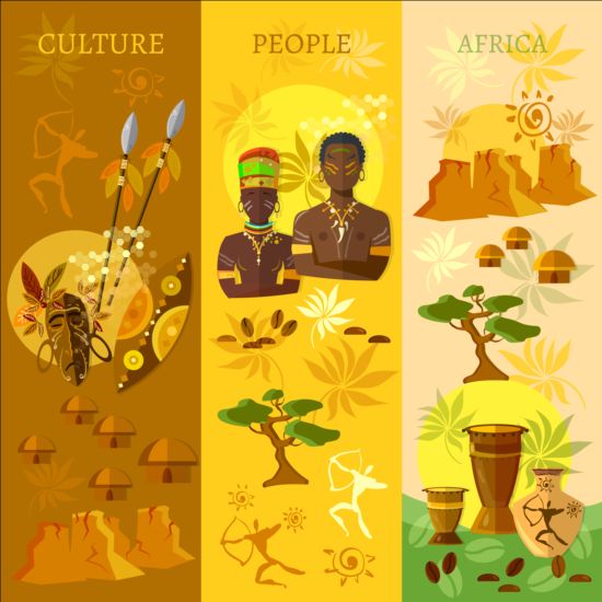 Africa styles culture vector background 04 styles culture background Africa   