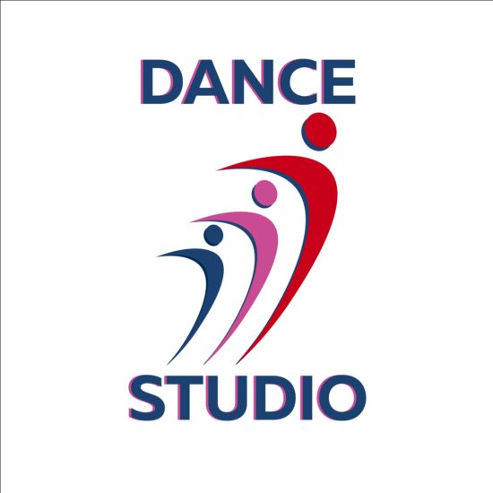 Set of dance studio logos design vector 04 studio logos dance   
