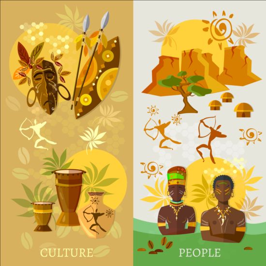 Africa styles culture vector background 02 styles culture background Africa   