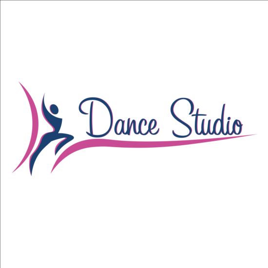 Set of dance studio logos design vector 02 studio logos dance   