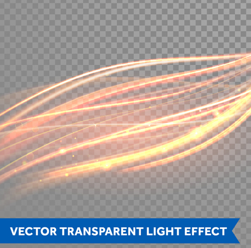 Transparent light effect illustration set vector 04 transparent light illustration effect   