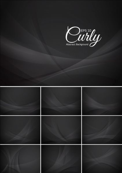 Black curly abstract vector background curly black background abstract   
