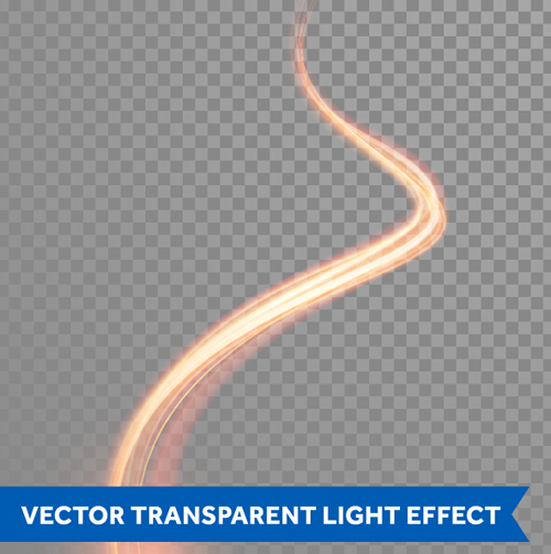 Transparent light effect illustration set vector 13 transparent light illustration effect   