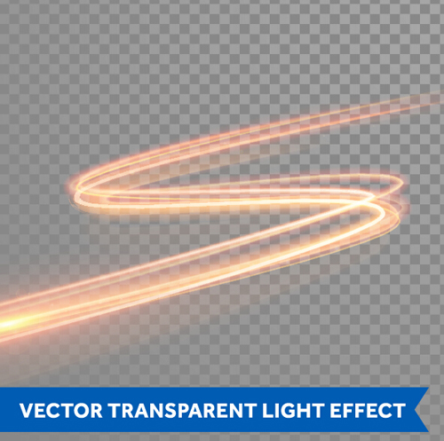 Transparent light effect illustration set vector 12 transparent light illustration effect   