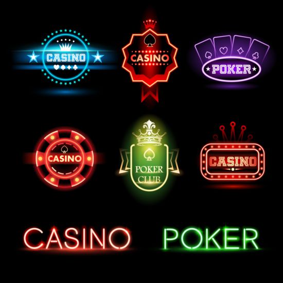 Exquisite casino neon labels vector 02 neon labels exquisite casino   