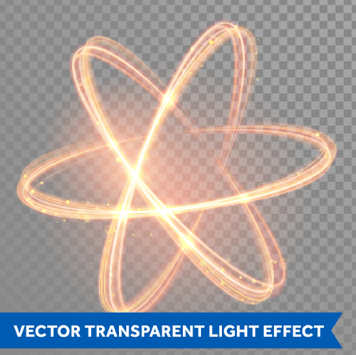 Transparent light effect illustration set vector 11 transparent light illustration effect   