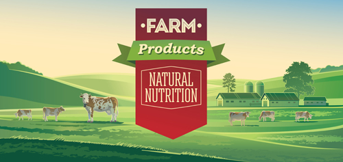 Green farm with healthy product vector 01 product Healthy green farm   