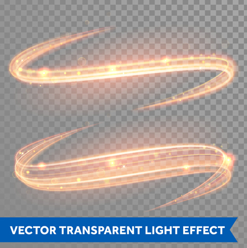 Transparent light effect illustration set vector 10 transparent light illustration effect   