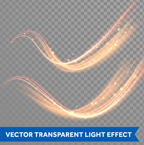 Transparent light effect illustration set vector 19 transparent light illustration effect   