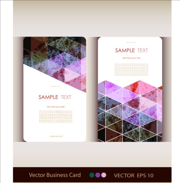 Triangle with grunge styles business card vector 04 triangle styles grunge card business   