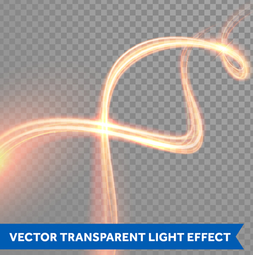 Transparent light effect illustration set vector 08 transparent light illustration effect   