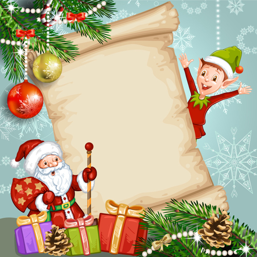 2016 christmas elements with parchment background vector 02 parchment elements christmas background 2016   