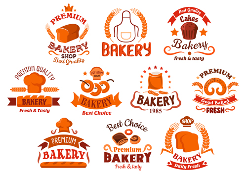 Bakery and pastry shop labels vector 06 shop pastry labels bakery   