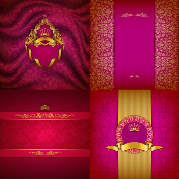 Ornate backgrounds with golden decoration vector 12 ornate golden decoration backgrounds   