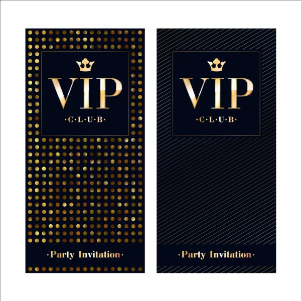 Luxury VIP invitation cards template vector 07 vip template luxury invitation cards   