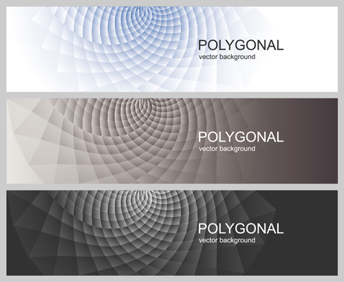 polygonal with abstract banners vector 01 polygonal banners abstract   