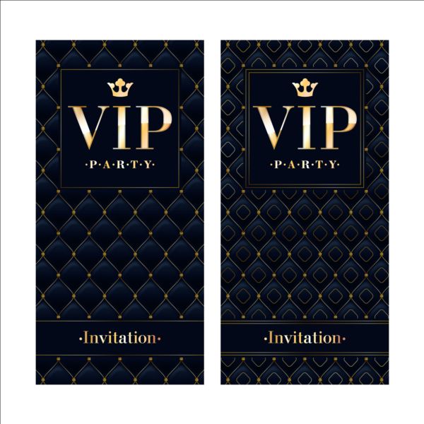 Luxury VIP invitation cards template vector 06 vip template luxury invitation cards   