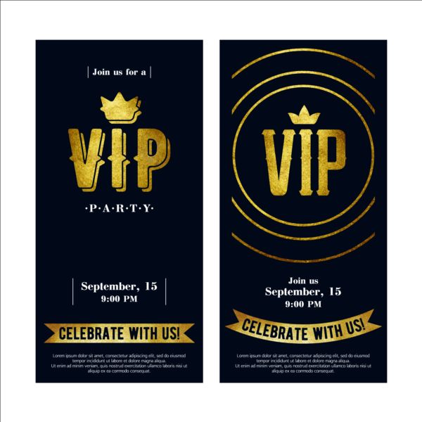 Luxury VIP invitation cards template vector 05 vip template luxury invitation cards   