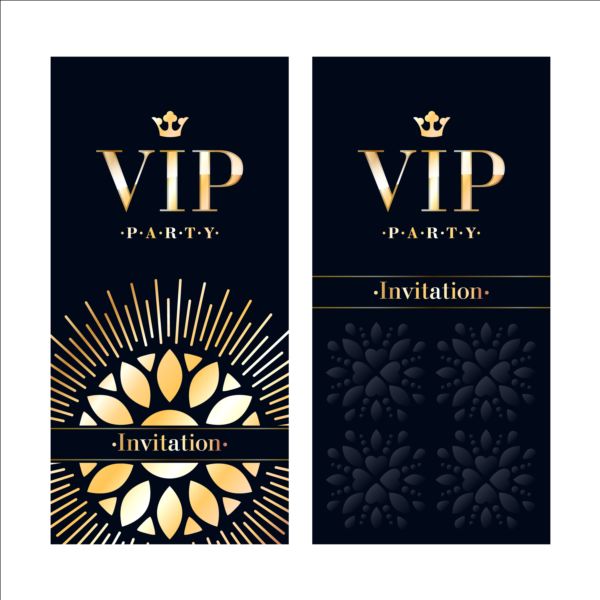 Luxury VIP invitation cards template vector 04 vip template luxury invitation cards   