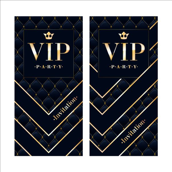 Luxury VIP invitation cards template vector 02 vip template luxury invitation cards   