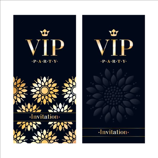 Luxury VIP invitation cards template vector 01 vip template luxury invitation cards   