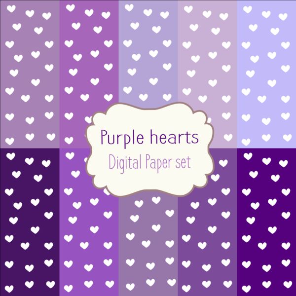 Heart paper and purple background vector purple paper heart background   