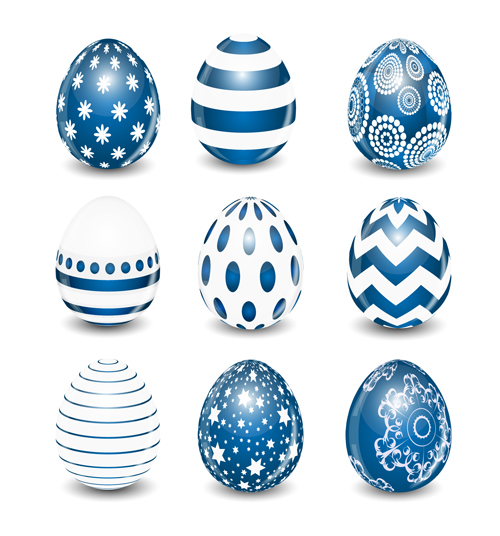Blue styles easter egg vectors styles egg easter blue   
