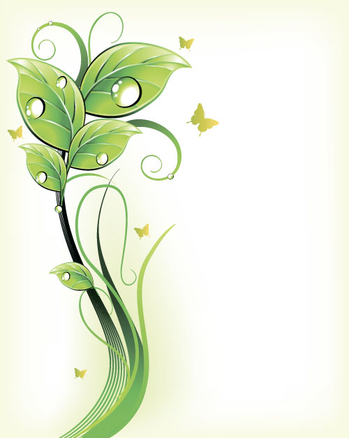 Elegant leaves art background vector 05 leaves elegant background   