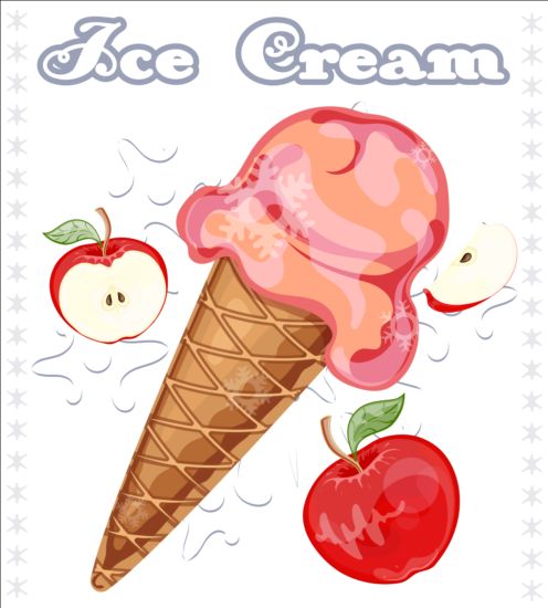 Ice cream with fruit vector 10 ice fruit cream   