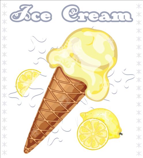 Ice cream with fruit vector 08 ice fruit cream   