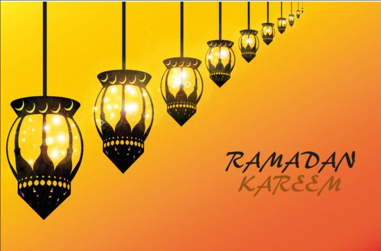 Ramadan Kareem mubarek with lantern background vector 11 ramadan mubarek lantern kareem background   