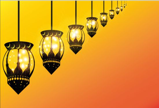 Ramadan Kareem mubarek with lantern background vector 10 ramadan mubarek lantern kareem background   