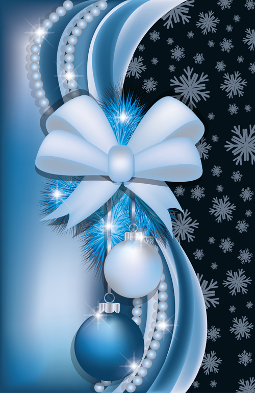 Christmas ball with pearl and bow vector pearl christmas bow ball   