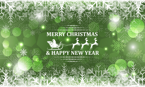 Christmas with new year reindeer and snowflake vector background 05 year snowflake reindeer new christmas background   