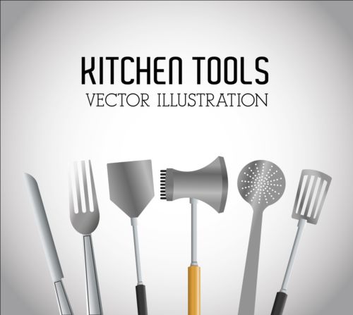 Kitchen tools vector illustration set 08 tools kitchen illustration   