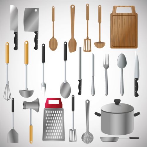 Kitchen tools vector illustration set 06 tools kitchen illustration   