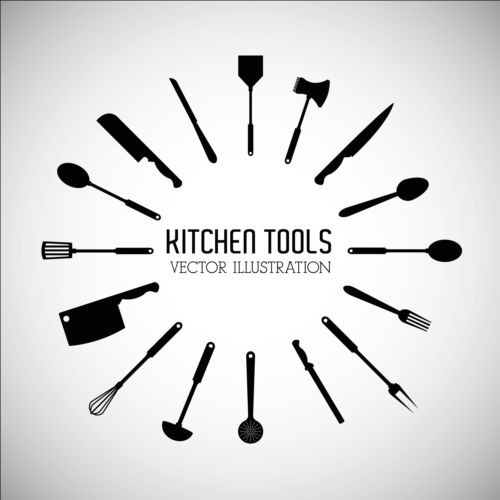 Kitchen tools vector illustration set 14 tools kitchen illustration   